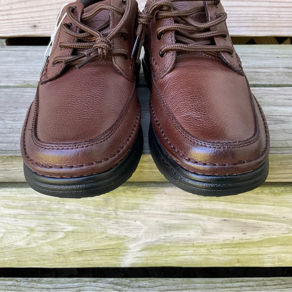 Nunn Bush Leather Oxfords Lace Up Comfort Gel Men’s 10 M Pebbled Dress Casual
